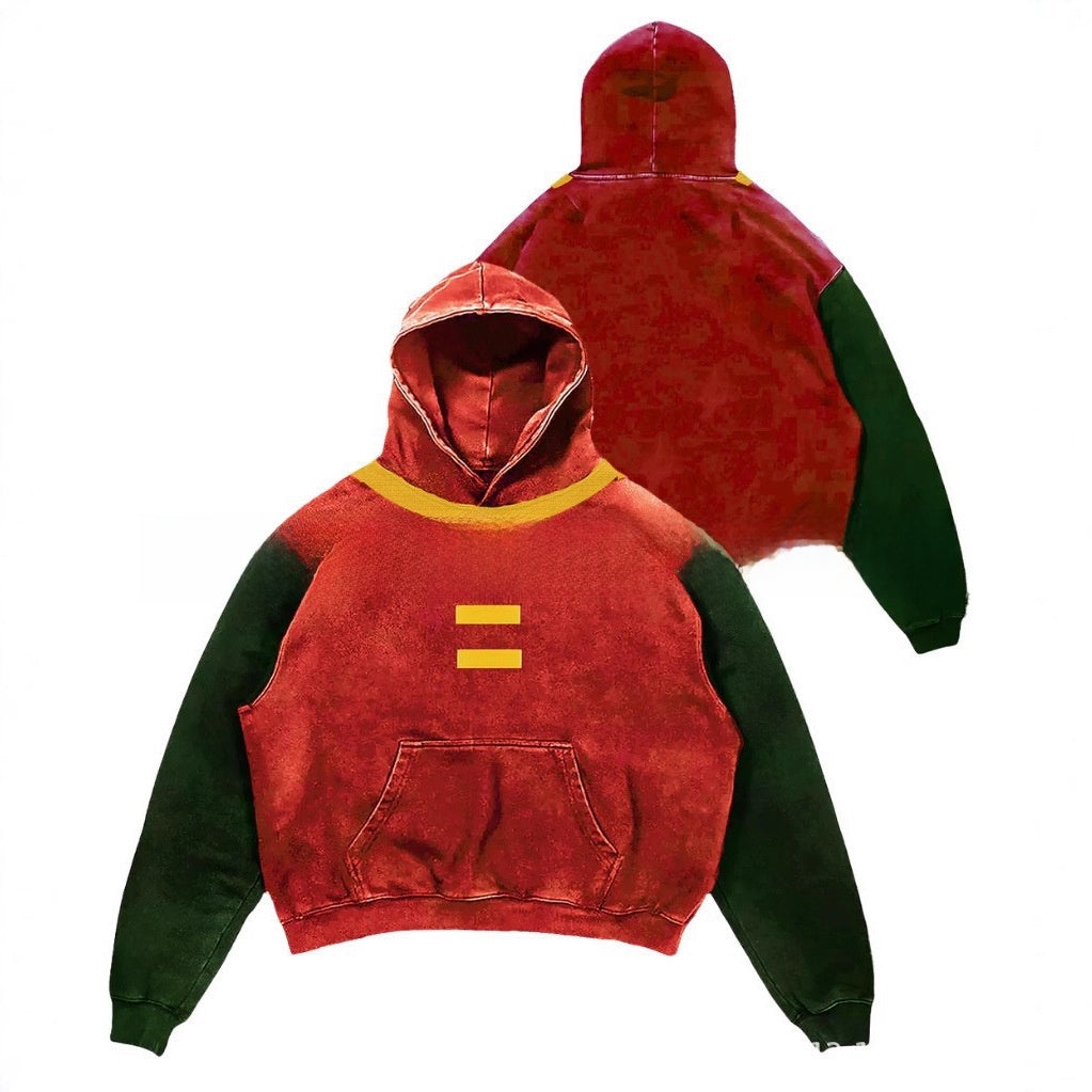 Digital Print Hooded Long Sleeve Shirt