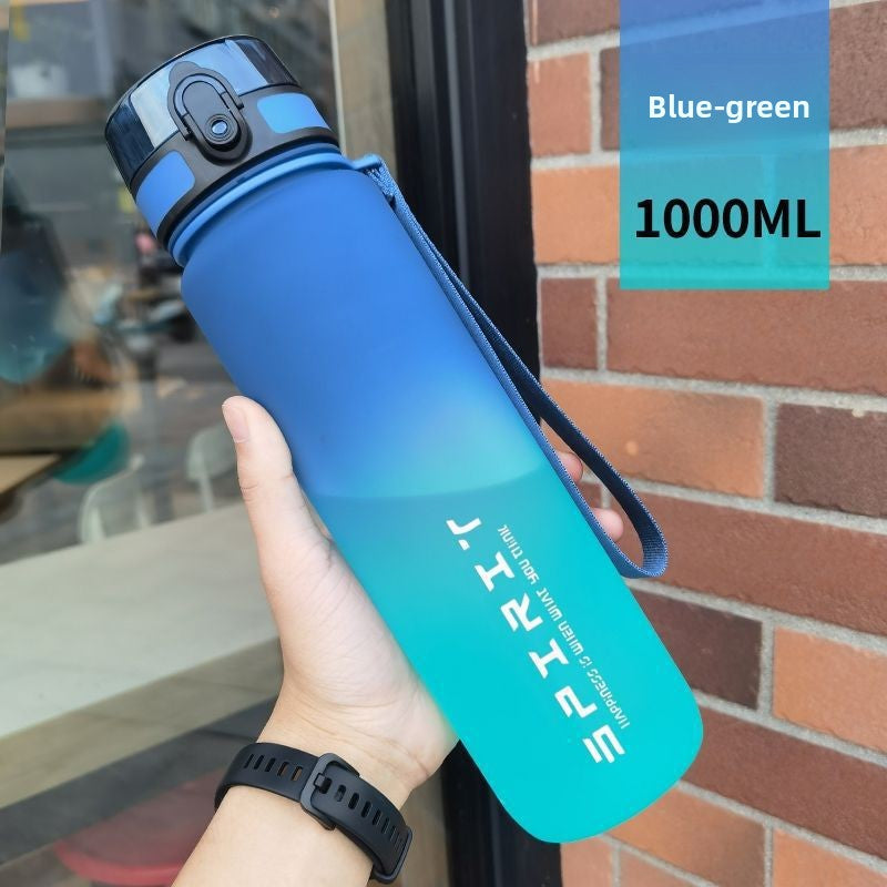 Large Capacity Frosted Plastic Sports Water Bottle