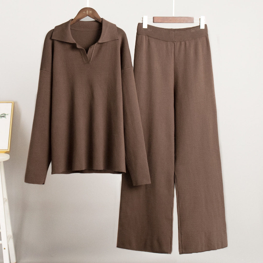 Knitted Hoodie and Pants Set