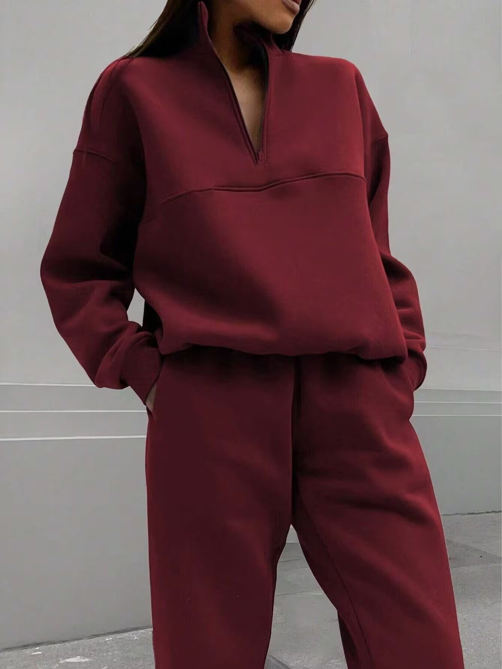 Womens Casual Long Sleeve Sweatshirt and Pants Set
