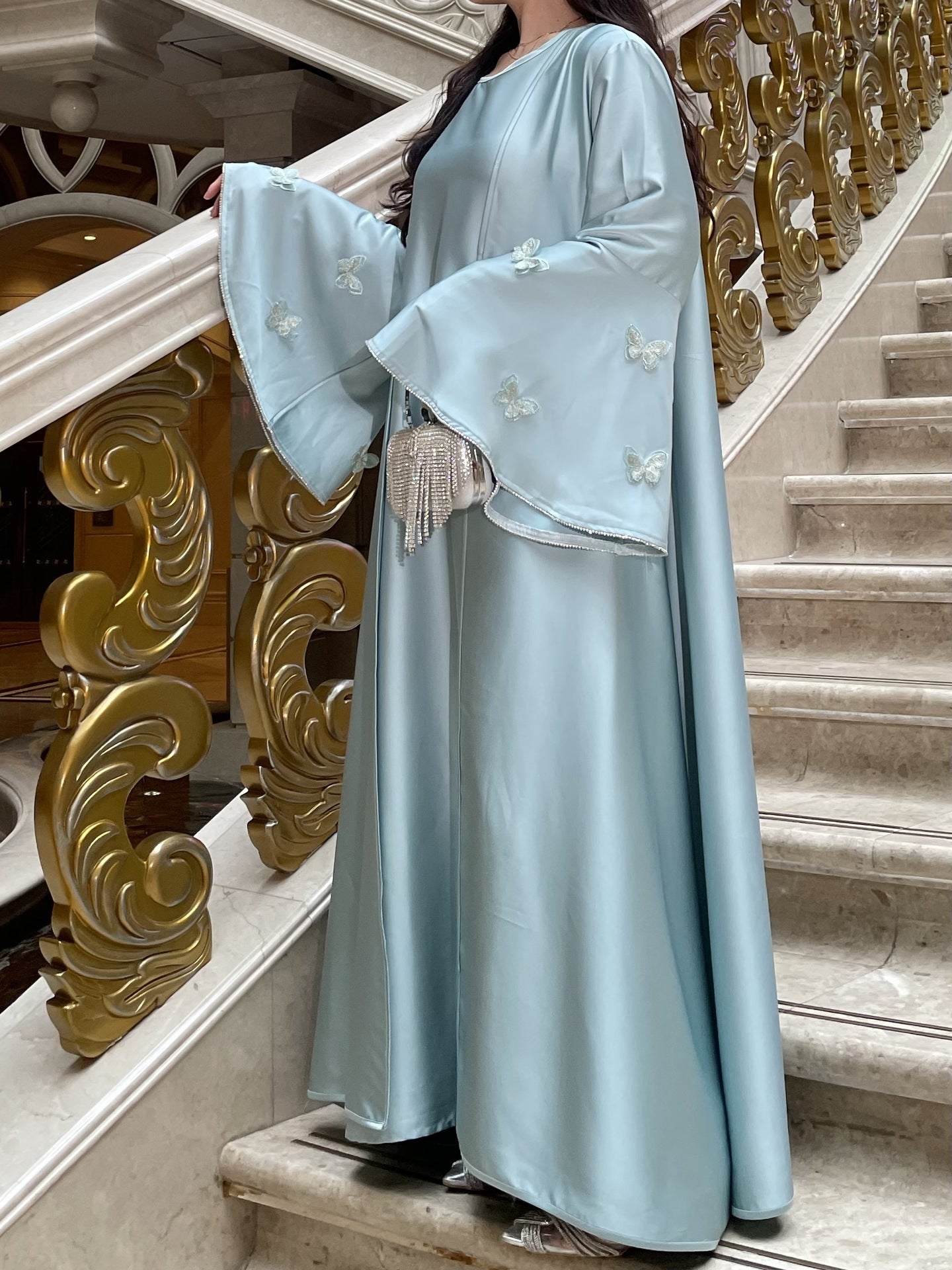 Embroidered Chiffon Two-Piece Dress Set