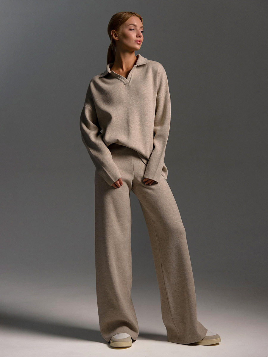 Knitted Hoodie and Pants Set