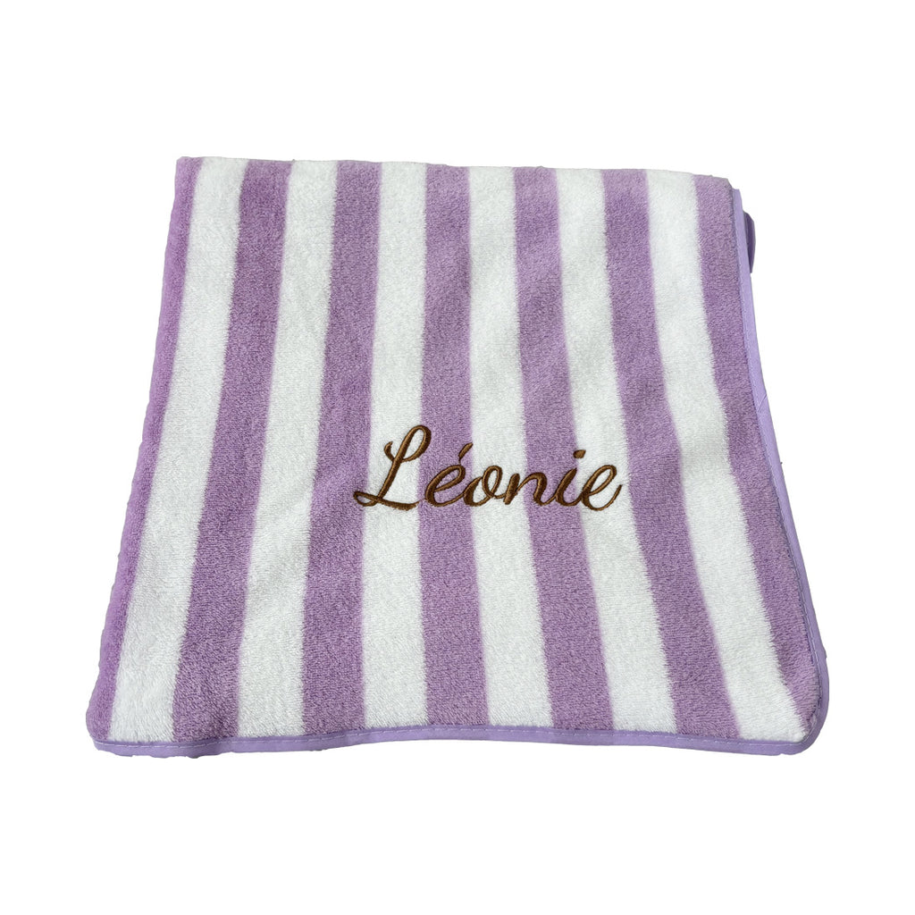 Embroidered Coral Fleece Bath and Beach Towel