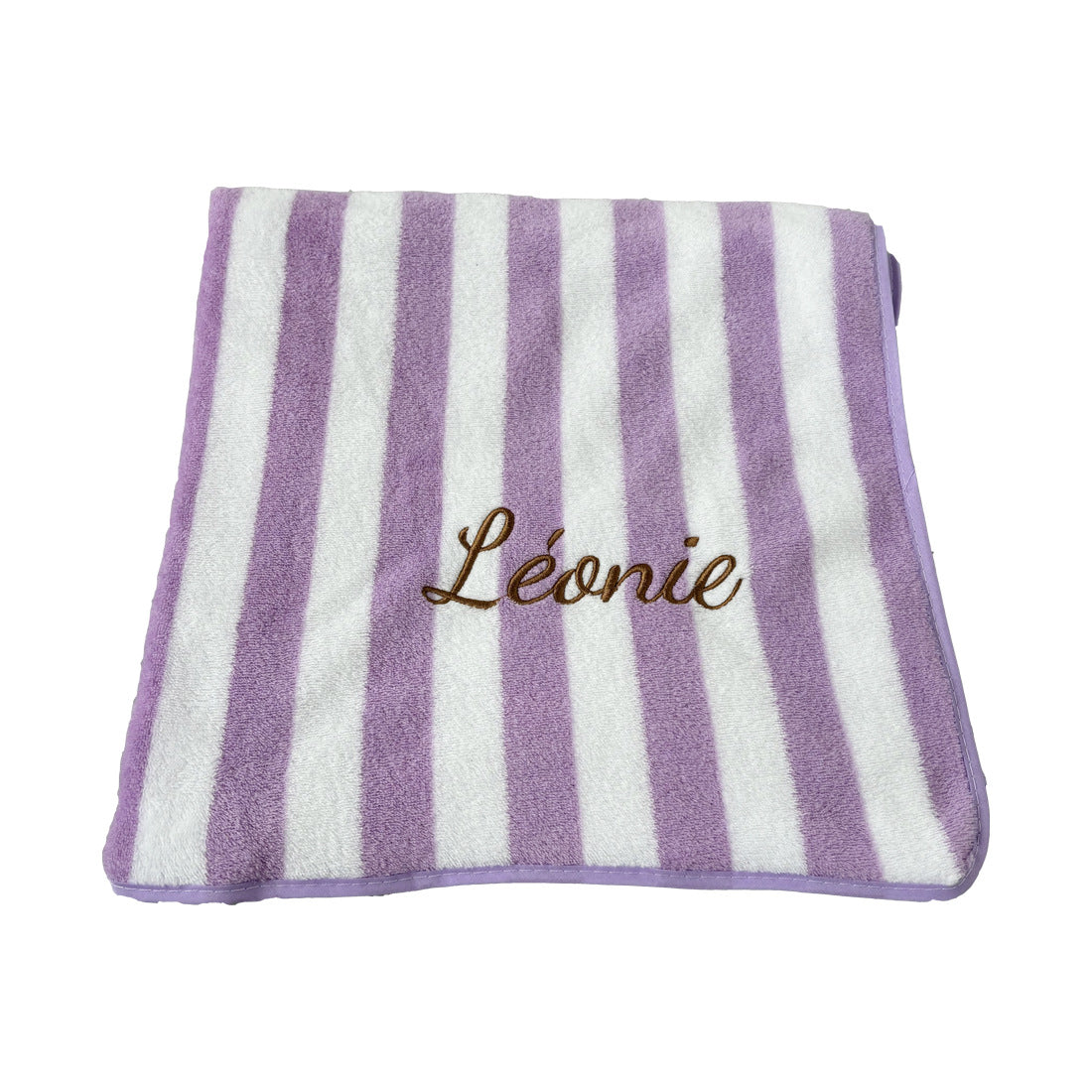 Embroidered Coral Fleece Bath and Beach Towel