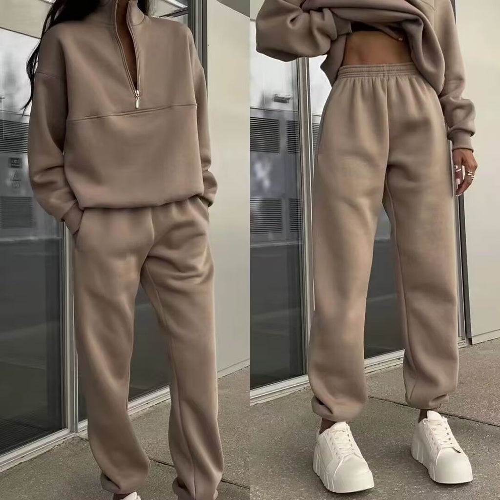 Womens Casual Long Sleeve Sweatshirt and Pants Set