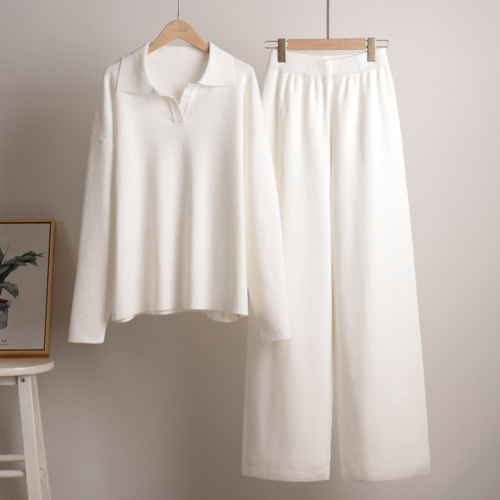 Knitted Hoodie and Pants Set