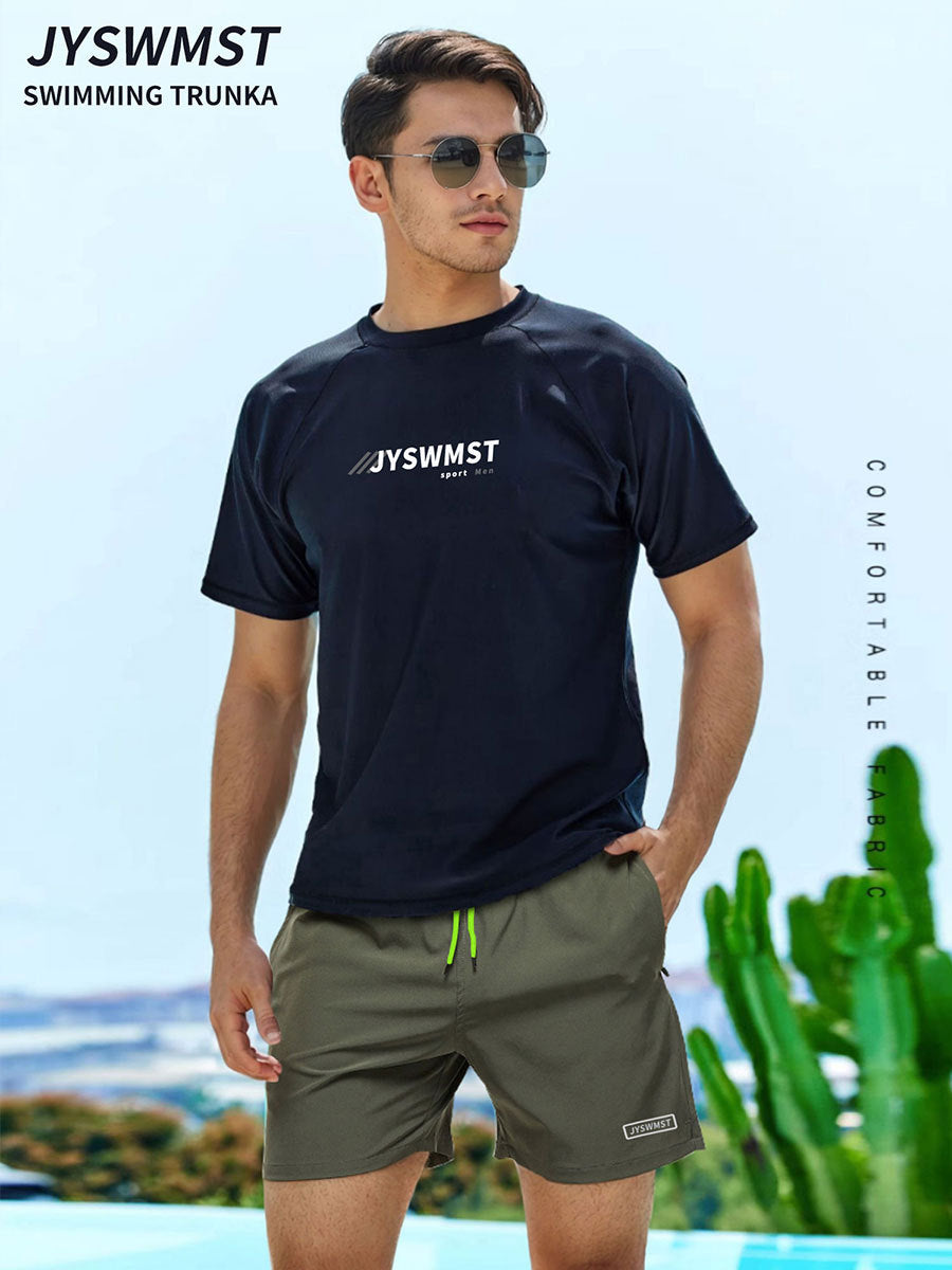Mens Quick Dry Swim Trunks with Pockets