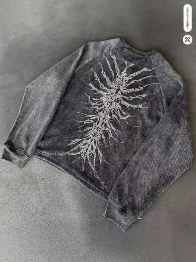 Geometric Print Long Sleeve T-shirt