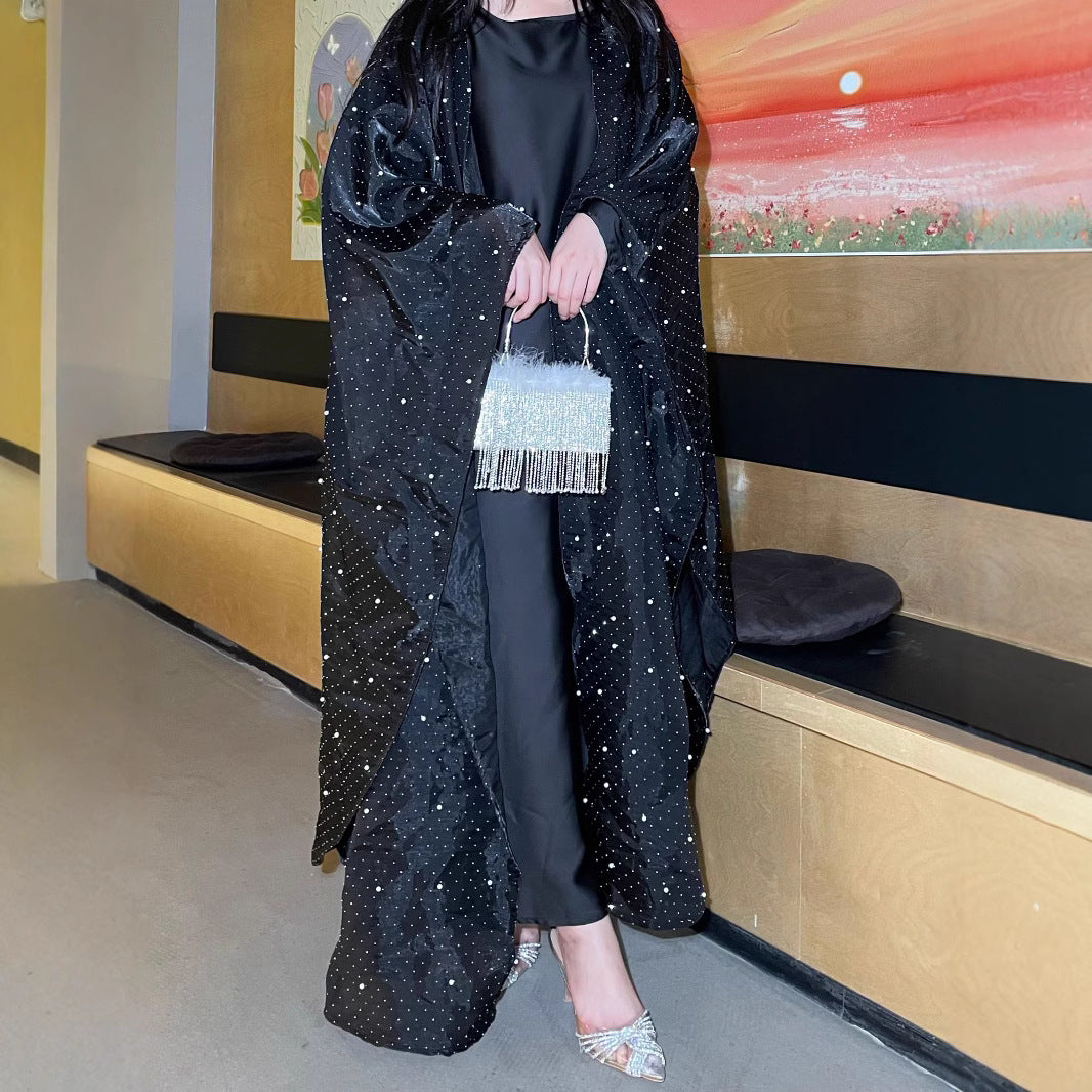 Elegant Batwing Sleeve Long Dress
