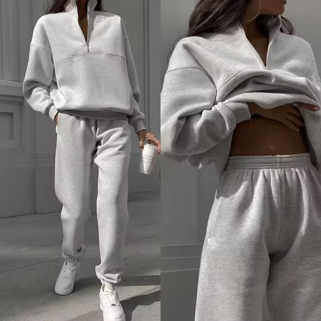 Womens Casual Long Sleeve Sweatshirt and Pants Set