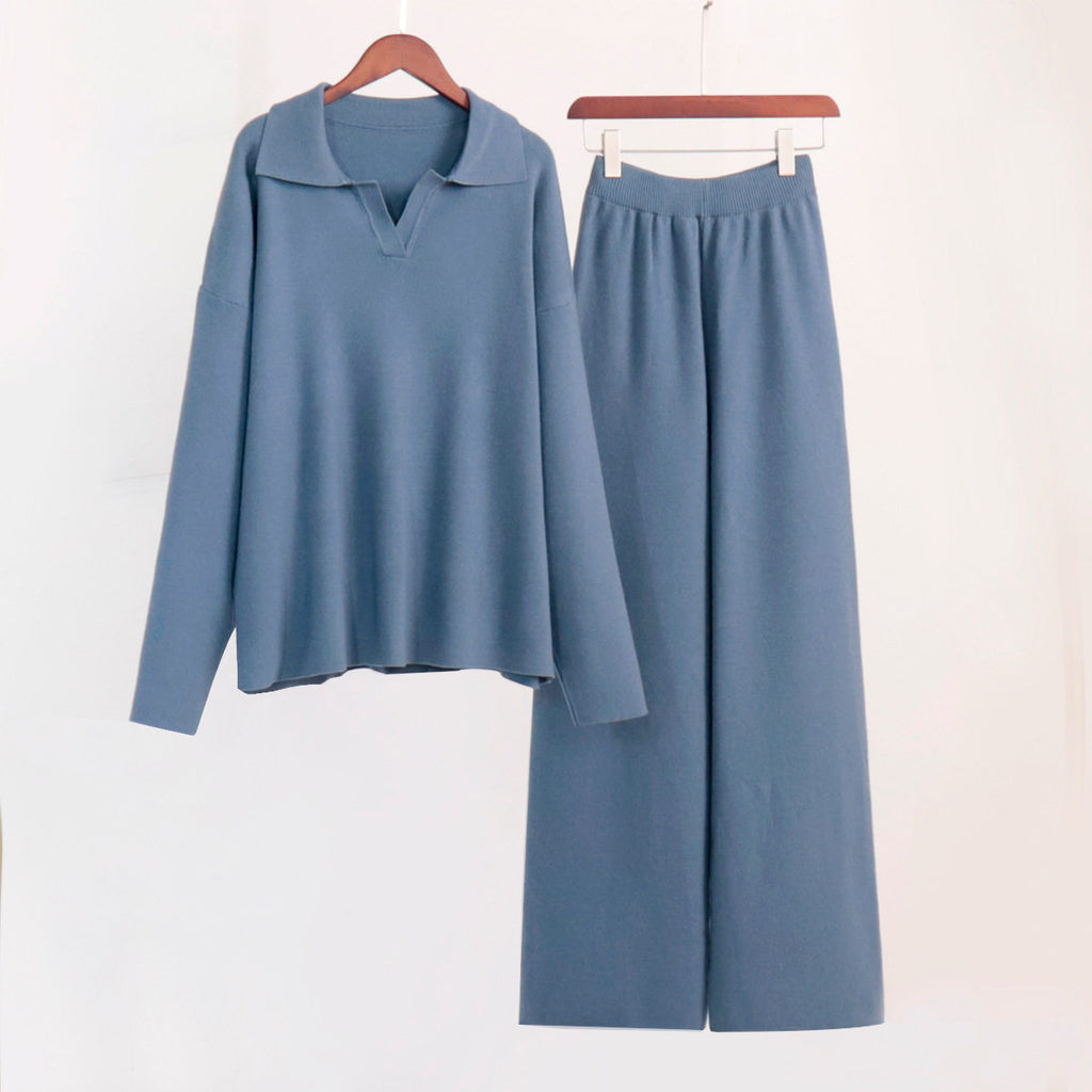 Knitted Hoodie and Pants Set
