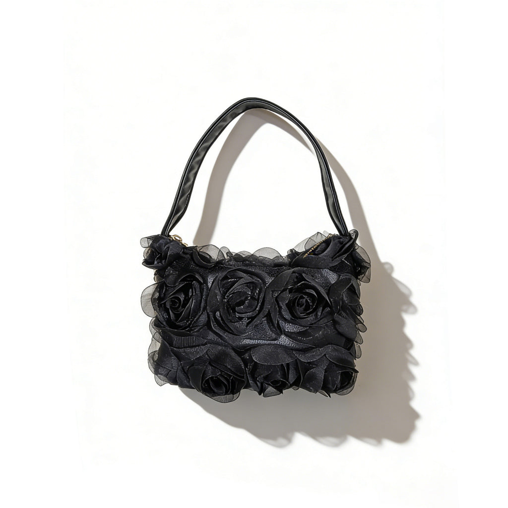 Rose Lace Evening Shoulder Bag