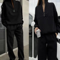 Womens Casual Long Sleeve Sweatshirt and Pants Set