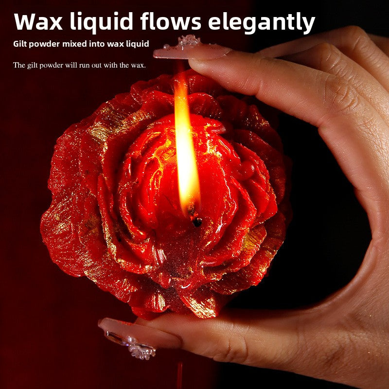 Rose and peony low-temperature candles