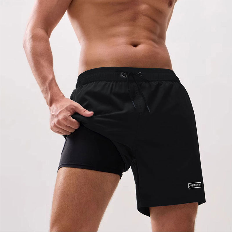 Mens Quick Dry Swim Trunks with Pockets