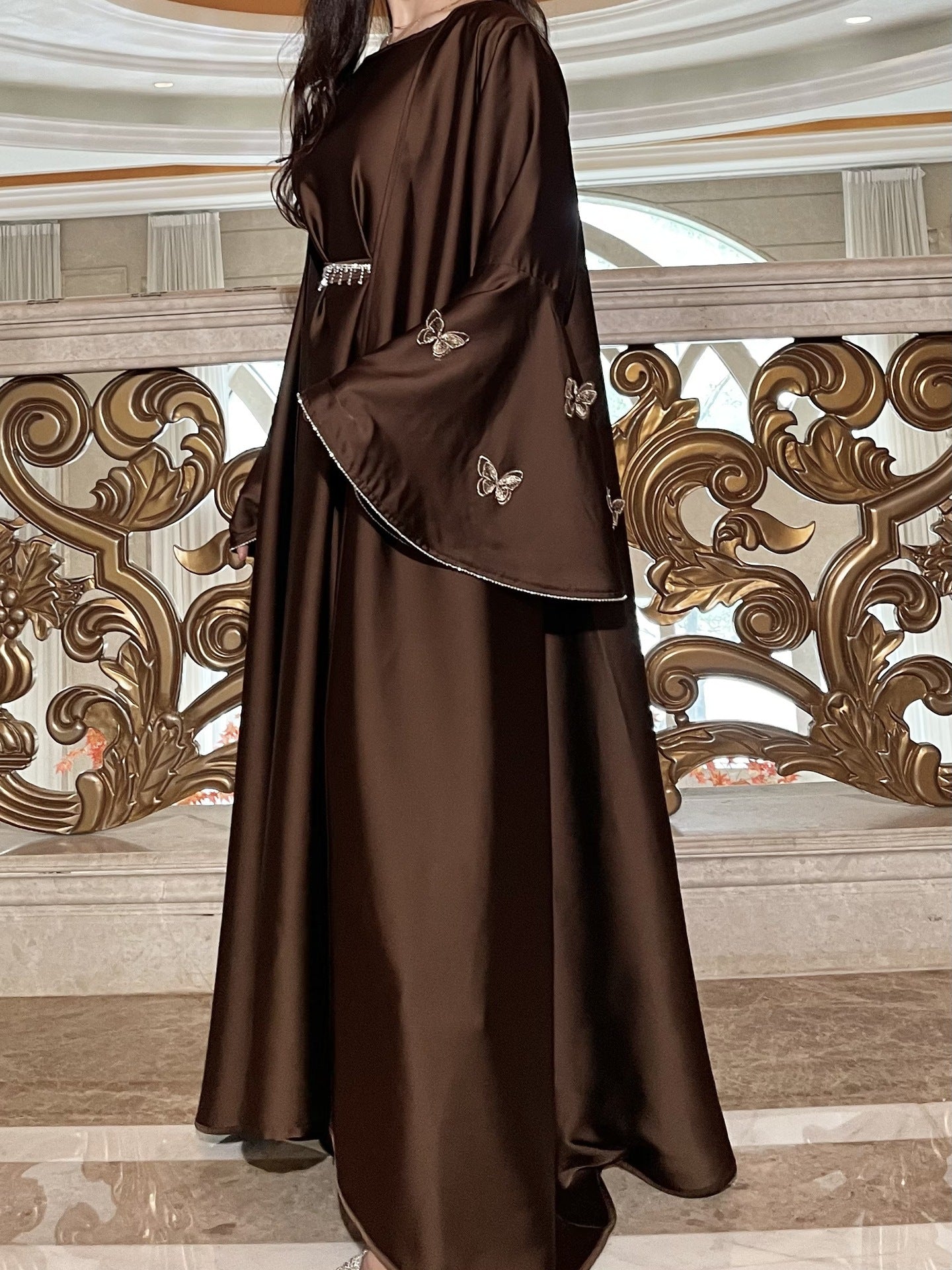 Embroidered Chiffon Two-Piece Dress Set