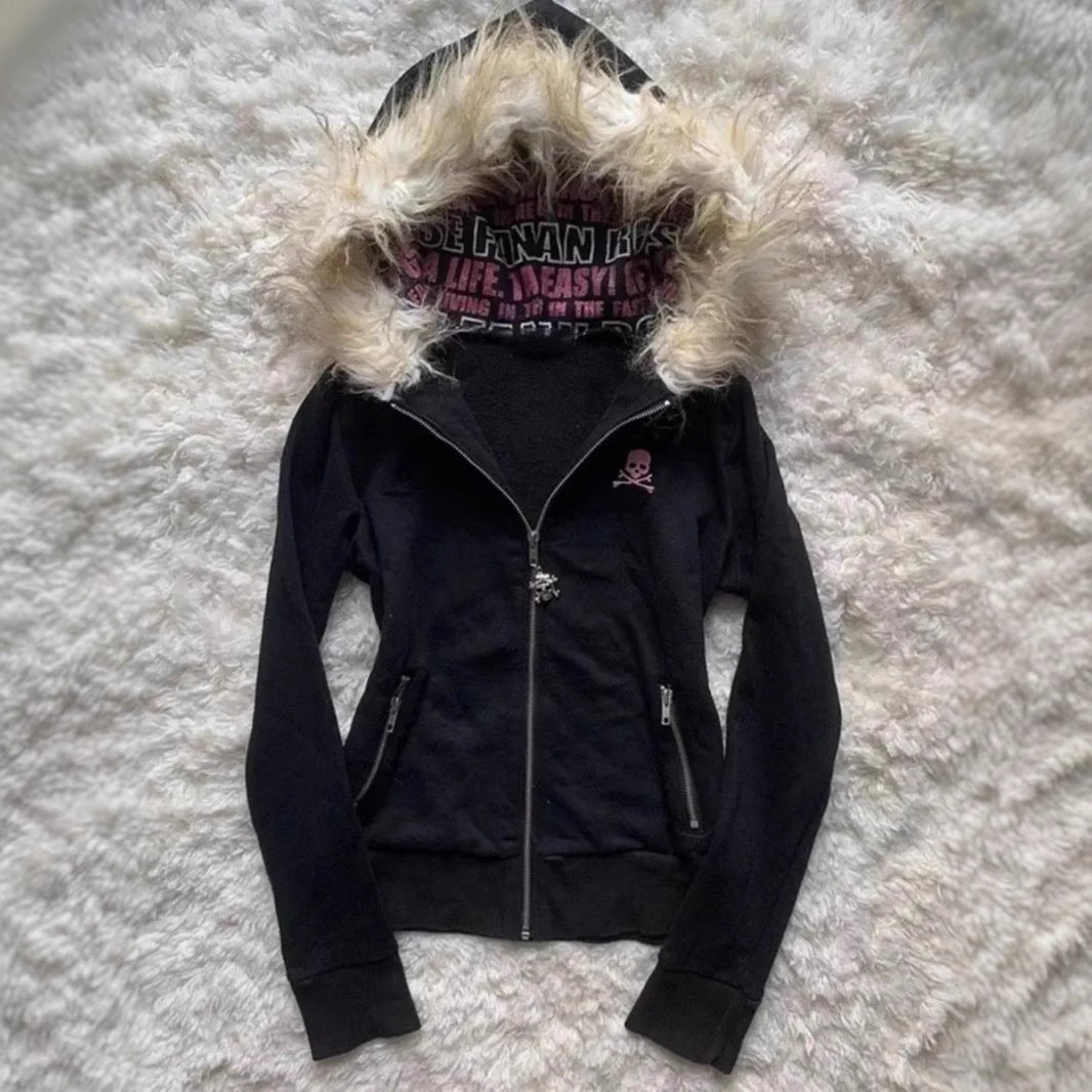 Gothic Embroidery Hoodie Womens Sweater