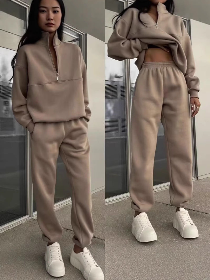 Womens Casual Long Sleeve Sweatshirt and Pants Set