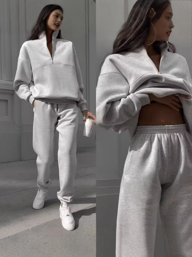 Womens Casual Long Sleeve Sweatshirt and Pants Set
