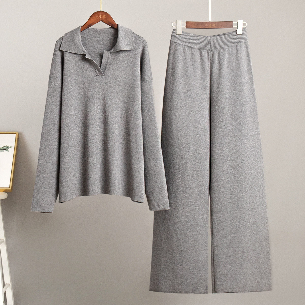 Knitted Hoodie and Pants Set