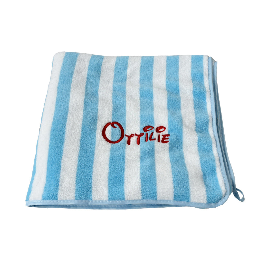Embroidered Coral Fleece Bath and Beach Towel