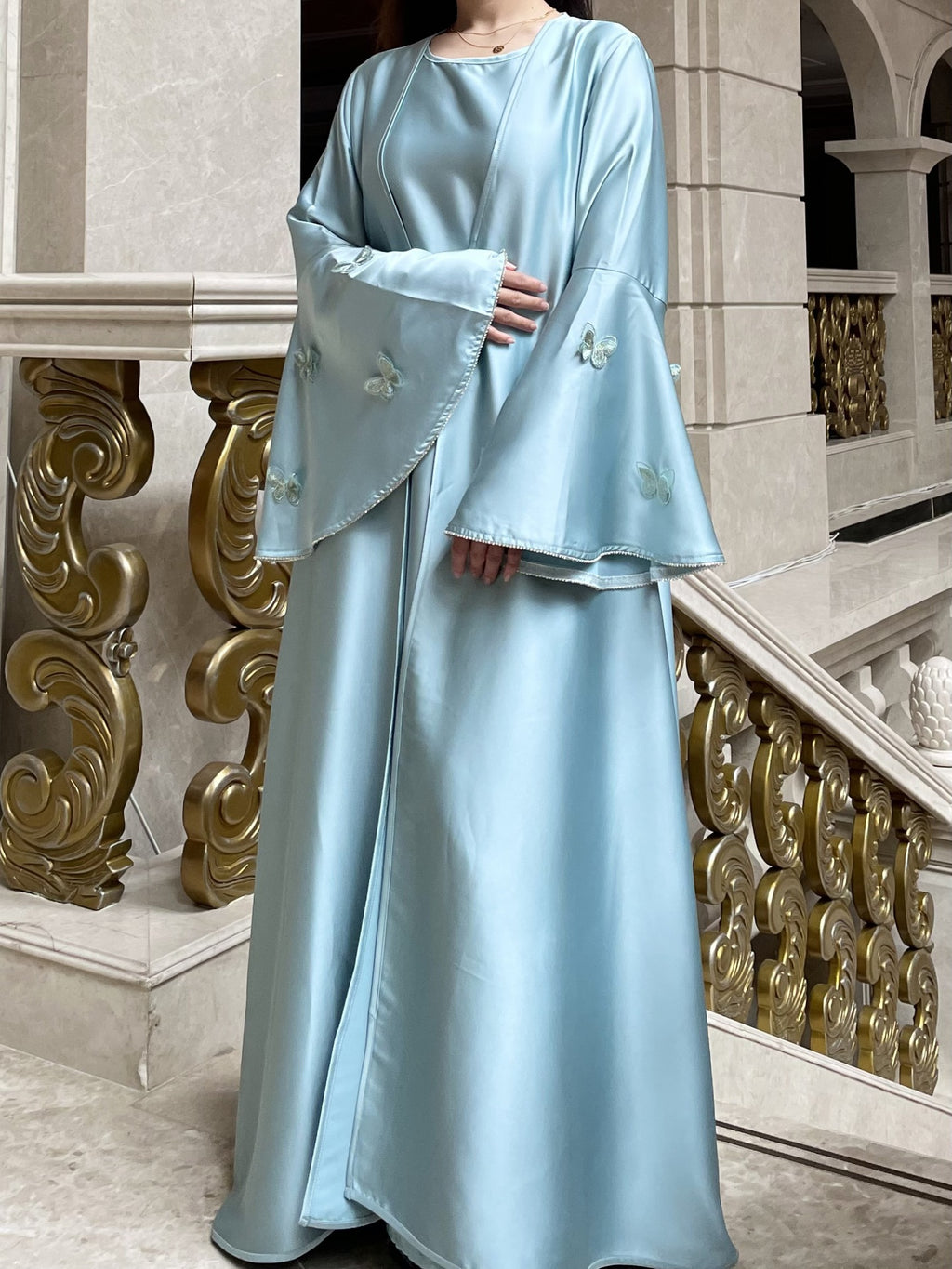 Embroidered Chiffon Two-Piece Dress Set