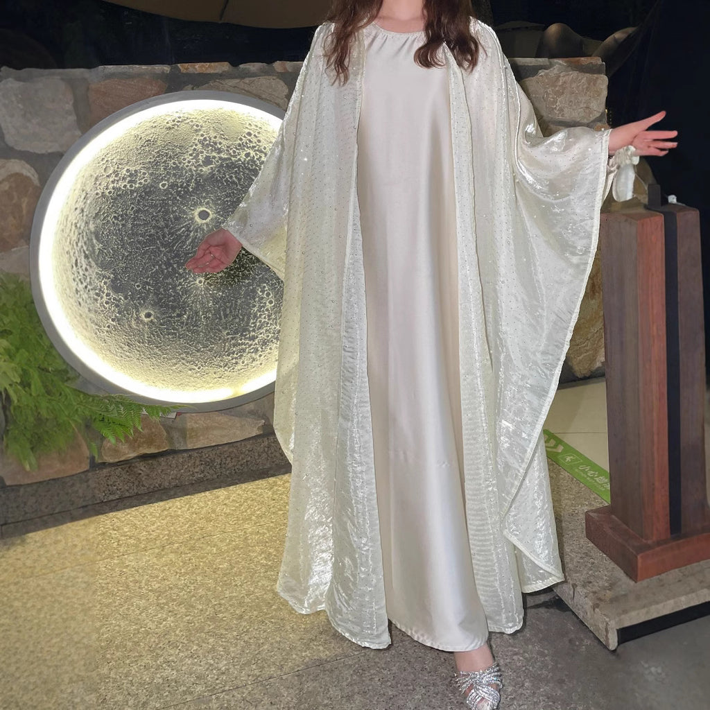 Elegant Batwing Sleeve Long Dress