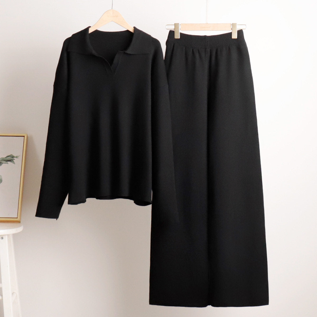 Knitted Hoodie and Pants Set