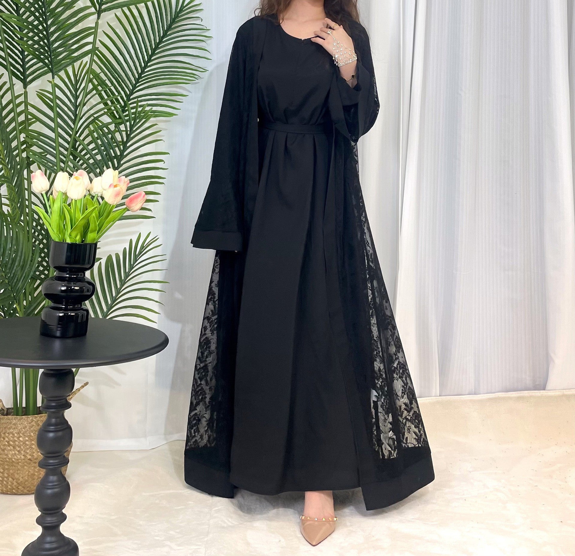 Elegant Lace Long Sleeve Dress