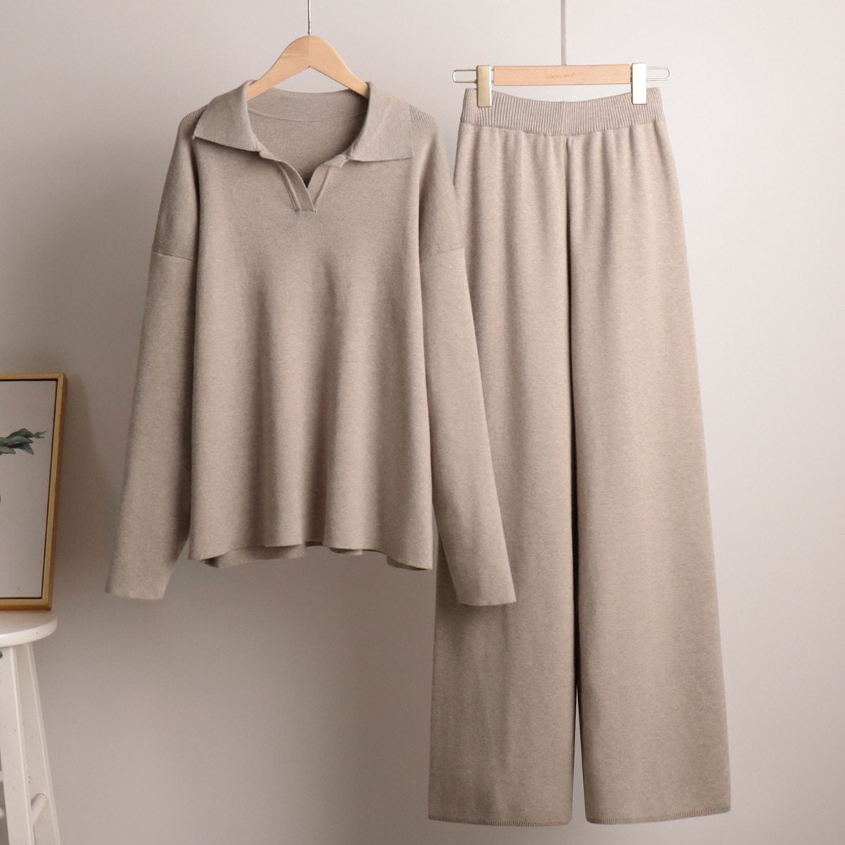 Knitted Hoodie and Pants Set