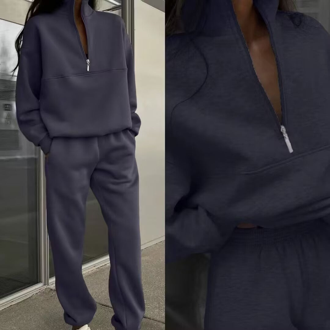Womens Casual Long Sleeve Sweatshirt and Pants Set