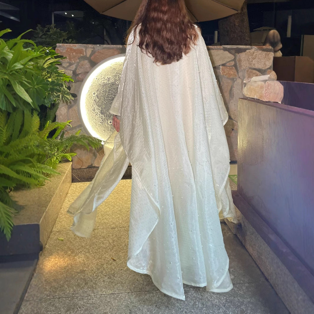 Elegant Batwing Sleeve Long Dress