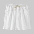 Mens Cotton Linen Casual Shorts Beach Pants