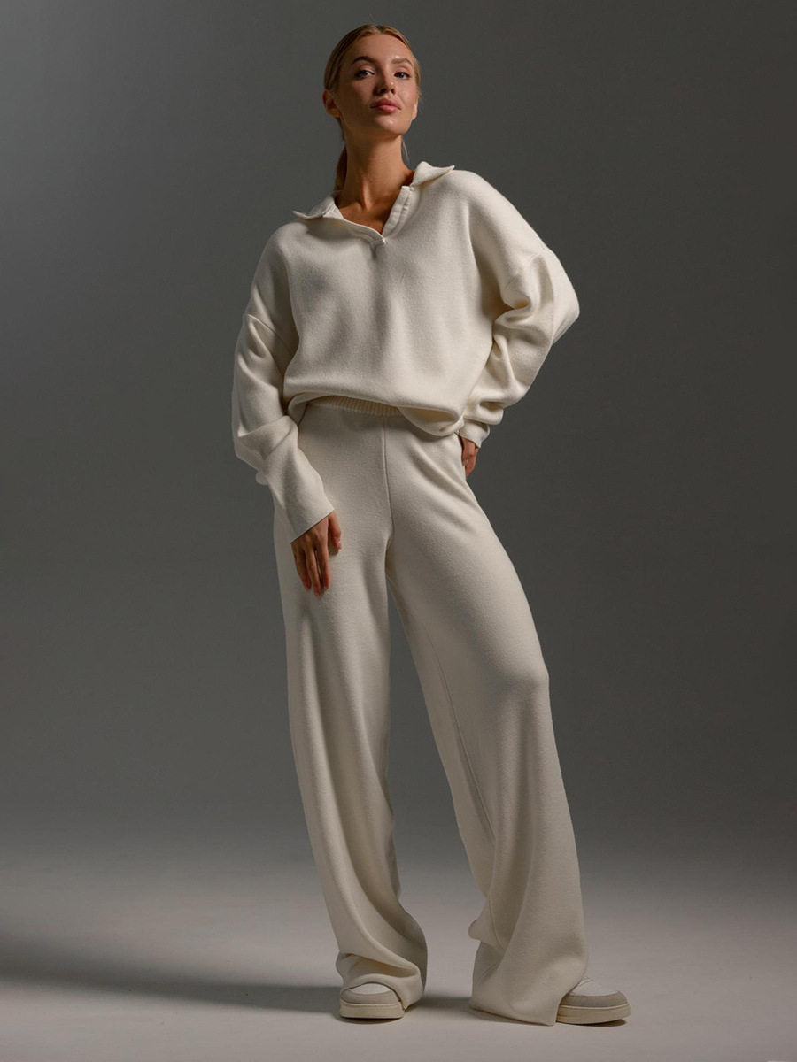 Knitted Hoodie and Pants Set
